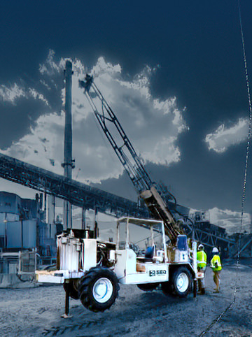 Geological Drilling Machine at worksite